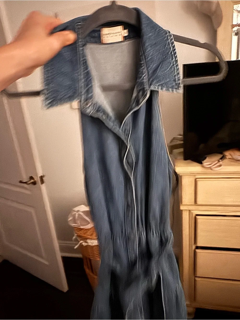 Alice + Olivia Dark Blue Denim Jacket - Picture 3 of 4